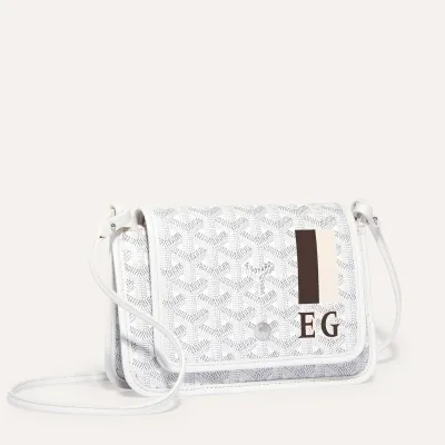 PORTEFEUILLE POCHETTE PLUMET BANDES INITIALES White