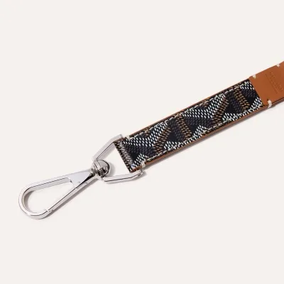 Mousqueton key ring - Black & Tan