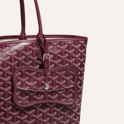 POCHETTE OS CHIEN GRIS PM Burgundy