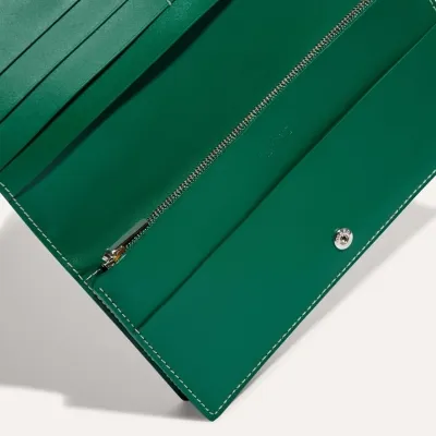 PORTEFEUILLE RICHELIEU BANDES INITIALES グリーン