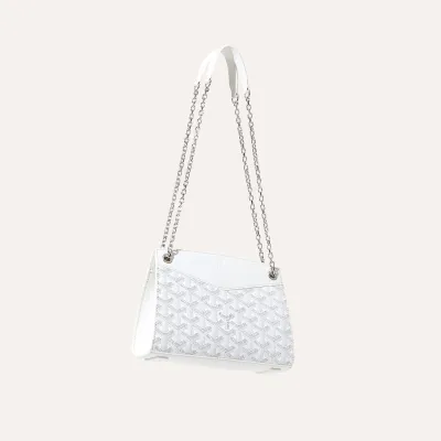 Rouette Structuré Mini bag Initials - White