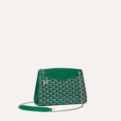 Rouette Structuré PM bag Initials - Green