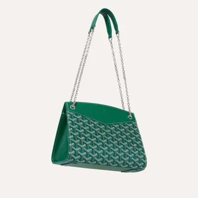 Rouette Structuré PM bag Initials - Green