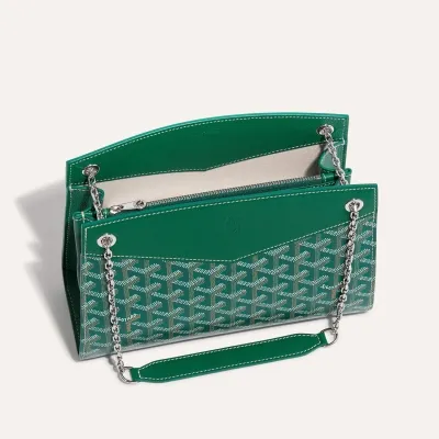 Rouette Structuré PM bag Initials - Green