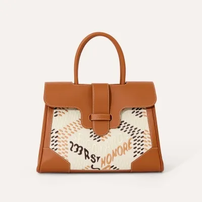 Saïgon tote bag Embroidery - Tan