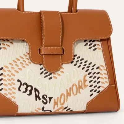 Saïgon tote bag Embroidery - Tan