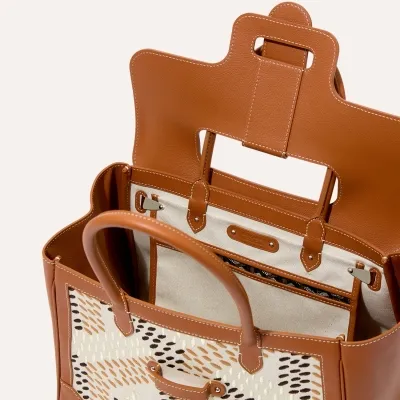 Saïgon tote bag Embroidery - Tan