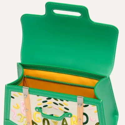 SAC SAIGON STRUCTURE MINI BRODERIE MULTICOLORE 2026 Meadow Green