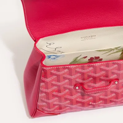 SAC SAIGON MINI SOUPLE ENVERS FLORAL 2025 Fuchsia