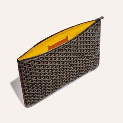 POCHETTE SENAT GM Black & Tan