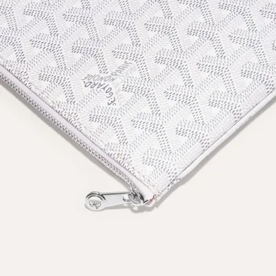 POCHETTE SENAT MM BANDES INITIALES ECO White