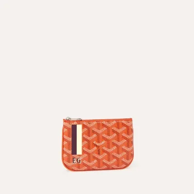 POCHETTE CLES SENAT NANO BANDES INITIALES Orange