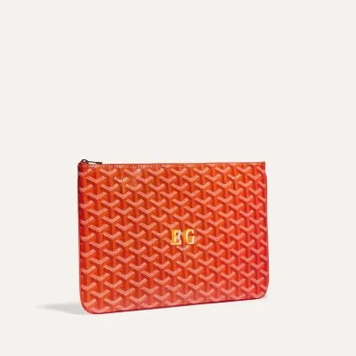 POCHETTE SENAT MM INITIALES ECO Orange
