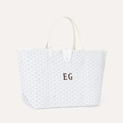 SAC SAINT LOUIS CROC GM INITIALES White