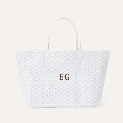 SAC SAINT LOUIS CROC GM INITIALES White