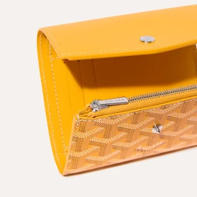 PORTEFEUILLE SAINT GABRIEL PM INITIALES Yellow