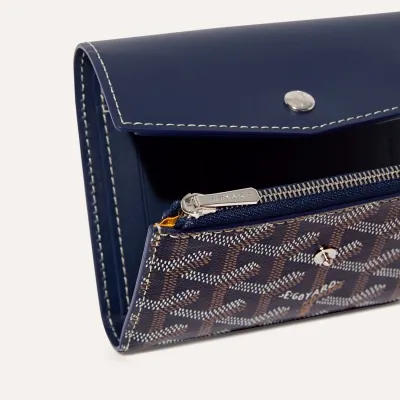 PORTEFEUILLE SAINT GABRIEL PM INITIALES Navy Blue