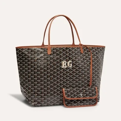 SAC SAINT LOUIS GM INITIALES Black & Tan