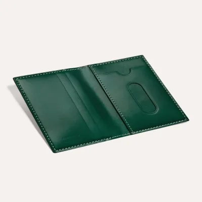 PORTE CARTES SAINT MARC 2 INITIALES Green