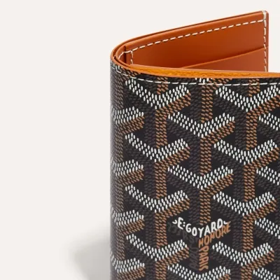 PORTE-CARTES SAINT PIERRE INITIALES ECO Black & Tan