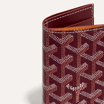 PORTE-CARTES SAINT PIERRE INITIALES ECO 버건디