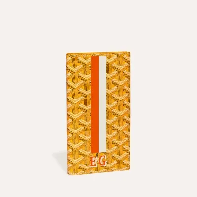 PORTEFEUILLE SAINT ROCH BANDES INITIALES ECO イエロー