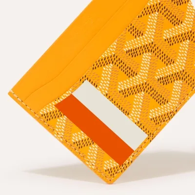 PORTE-CARTES SAINT SULPICE BANDES INITIALES ECO Yellow
