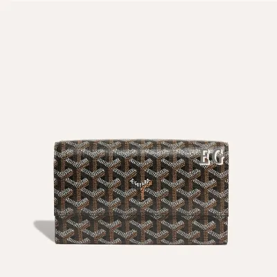 PORTEFEUILLE POCHETTE VARENNE 3 INITIALES Black