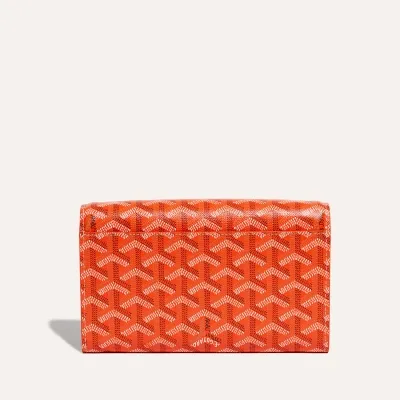 PORTEFEUILLE POCHETTE VARENNE 3 INITIALES Orange