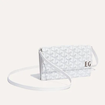 PORTEFEUILLE POCHETTE VARENNE 3 INITIALES Blanc