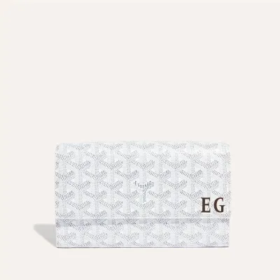 PORTEFEUILLE POCHETTE VARENNE 3 INITIALES Blanc