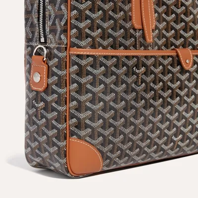 Ambassade MM Document Case - Black & Tan