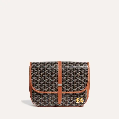 Belvédère MM bag Initials - Black & Tan