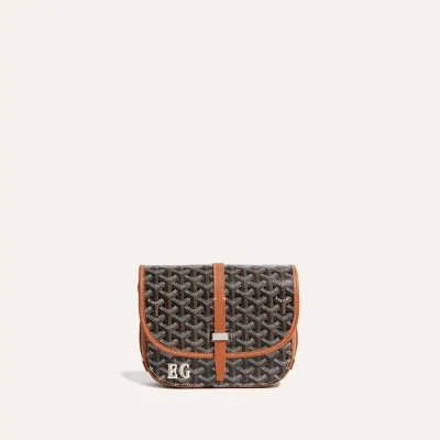 Belvédère PM bag Initials - Black & Tan