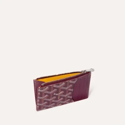 Bourbon zipped card holder - Burgundy