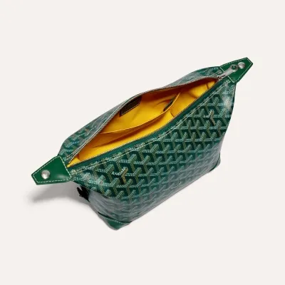 Bowling 25 toiletry bag Stripes and Initials - Green