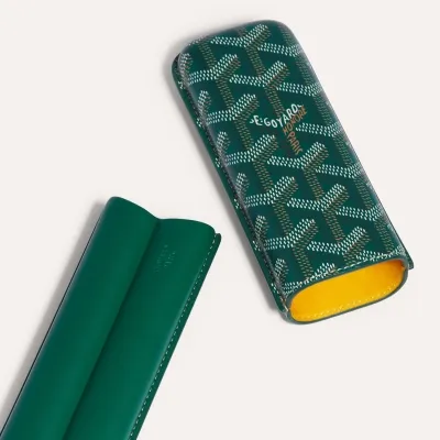 Churchill 2 Cigar Case - Green