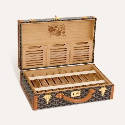Cigars Travel trunk - Black & Tan