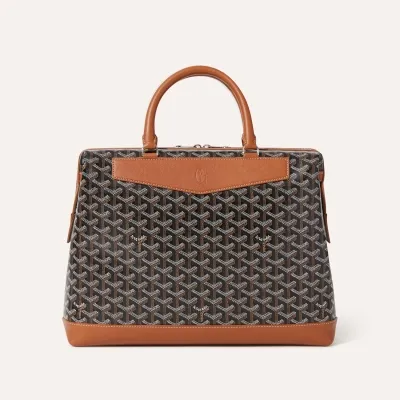 Cisalpin Document Case - Black & Tan