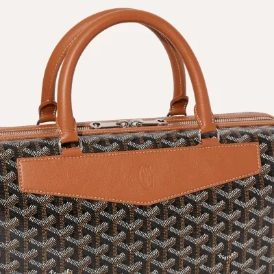 Cisalpin Document Case - Black & Tan