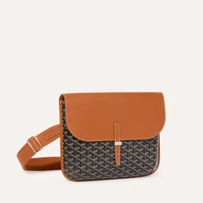 Coursier Messenger bag - Black & Tan