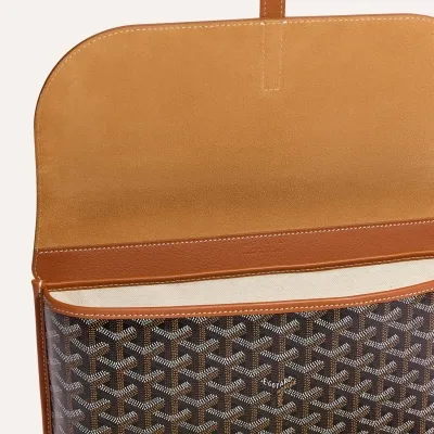 Coursier Messenger bag - Black & Tan