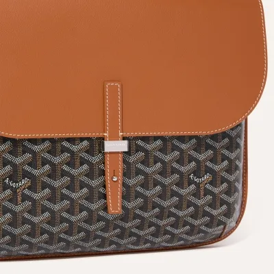 Coursier Messenger bag - Black & Tan