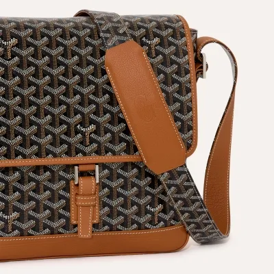 Grand Bleu Messenger Bag - Black & Tan