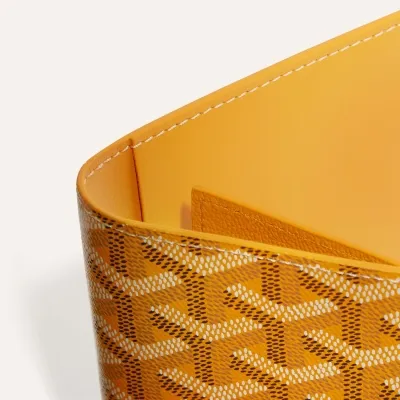 Porte-Passeport Grenelle Bandes et Initiales - Jaune