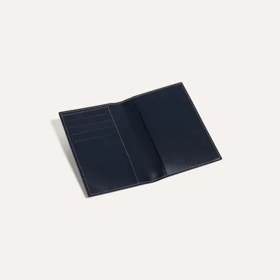 Porte-Passeport Grenelle Initiales - Bleu Marine