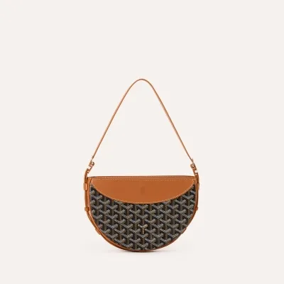 Hirondelle pouch bag - Black & Tan