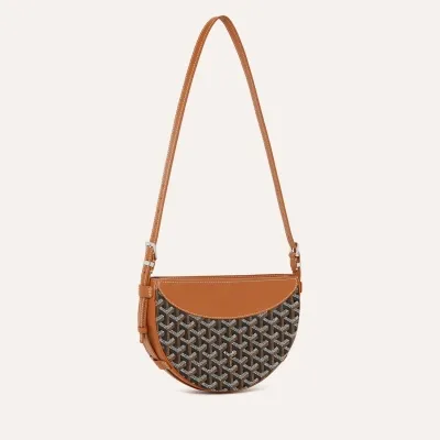 Hirondelle pouch bag - Black & Tan