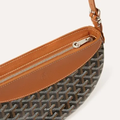 Hirondelle pouch bag - Black & Tan