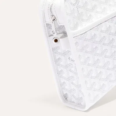 Jouvence MM toiletry bag Stripes and Initials - White